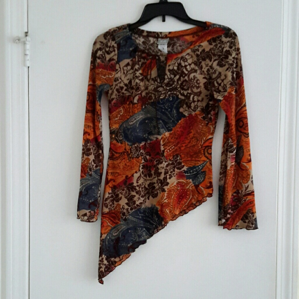 Asymmetrical multi color Top  by Finesse size 6-8